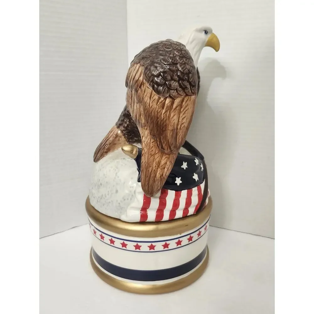 David's Cookies Jeffrey Banks Patriotic American Bald Eagle Cookie Jar